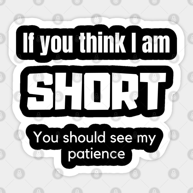 Test my Patience Sticker by Plush Tee